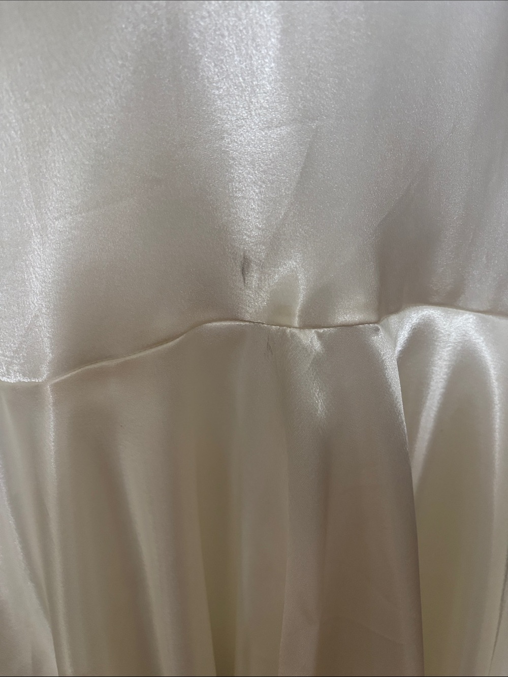Vintage Jessica Lynn CollectionIvory Satin Slip Dress with Sheer Back & Appliqué - Picture 3 of 16
